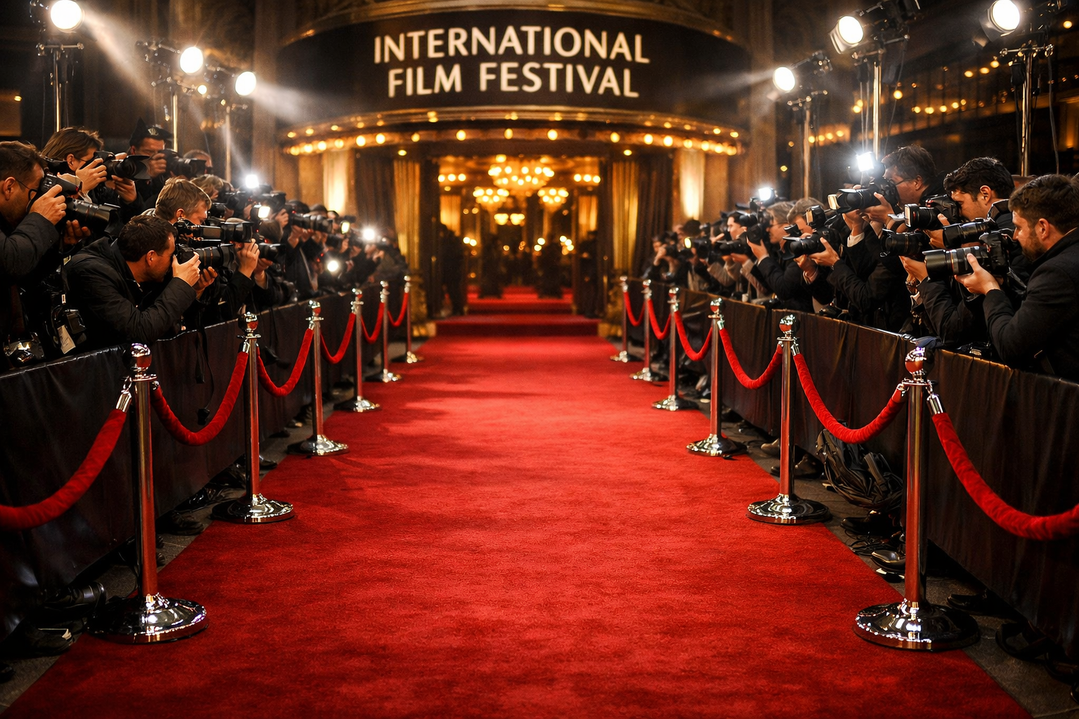 Czerwony dywan na międzynarodowym festiwalu filmowym